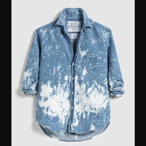 Frank & Eileen The Eileen Button Up in Splatter Paint Famous Denim Size XS